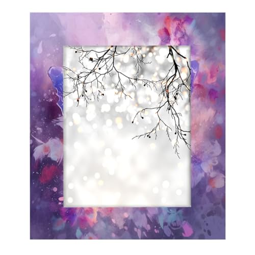 Mexpekil Rechteckiger Bilderrahmen, 20,3 x 25,4 cm, Violett, Schmetterling, Ölgemälde, Holz, Fotorahmen für Schreibtisch, Tischplatte, Wandcollage, Dekoration, Wandmontage, Bilderrahmen ohne Matte Mexpekil Rechteckiger Bilderrahmen, 20,3 x 25,4 cm, Violett, Schmetterling, Ölgemälde, Holz, Fotorahmen für Schreibtisch, Tischplatte, Wandcollage, Dekoration, Wandmontage, Bilderrahmen ohne Matte von Mexpekil