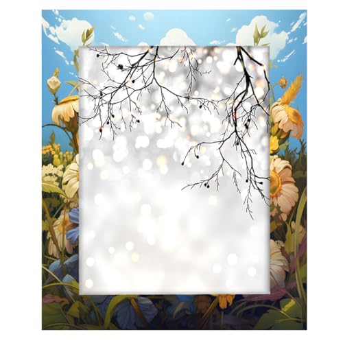 Mexpekil Rechteckiger Bilderrahmen, 28 x 35 cm, Frühlingsschmetterling, Blumen, Holz, Fotorahmen für Schreibtisch, Tischplatte, Wandcollage, Dekoration, Wandmontage, Bilderrahmen ohne Matte Mexpekil Rechteckiger Bilderrahmen, 28 x 35 cm, Frühlingsschmetterling, Blumen, Holz, Fotorahmen für Schreibtisch, Tischplatte, Wandcollage, Dekoration, Wandmontage, Bilderrahmen ohne Matte von Mexpekil