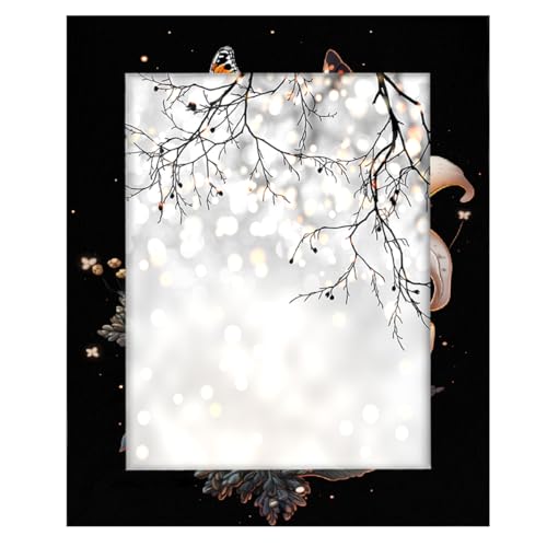 Mexpekil Rechteckiger Bilderrahmen, 28 x 35 cm, Lilienblumen, Schmetterling, Holz, Fotorahmen für Schreibtisch, Tischplatte, Wandcollage, Dekoration, Wandmontage, Bilderrahmen ohne Matte Mexpekil Rechteckiger Bilderrahmen, 28 x 35 cm, Lilienblumen, Schmetterling, Holz, Fotorahmen für Schreibtisch, Tischplatte, Wandcollage, Dekoration, Wandmontage, Bilderrahmen ohne Matte von Mexpekil