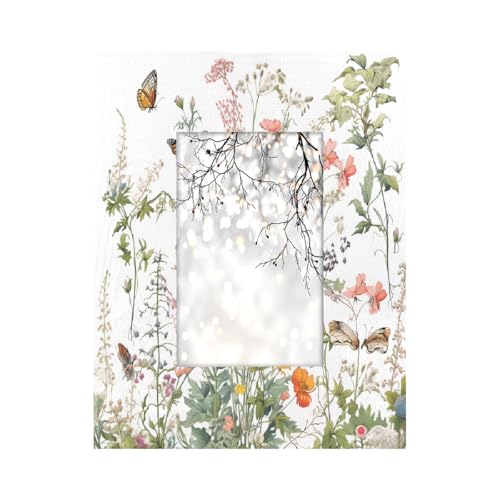 Mexpekil Rechteckiger Bilderrahmen 10,2 x 15,2 cm, Wildblumen, Schmetterling, Holz, Fotorahmen für Schreibtisch, Tischplatte, Wandcollage, Dekoration, Wandmontage, Bilderrahmen ohne Matte Mexpekil Rechteckiger Bilderrahmen 10,2 x 15,2 cm, Wildblumen, Schmetterling, Holz, Fotorahmen für Schreibtisch, Tischplatte, Wandcollage, Dekoration, Wandmontage, Bilderrahmen ohne Matte von Mexpekil