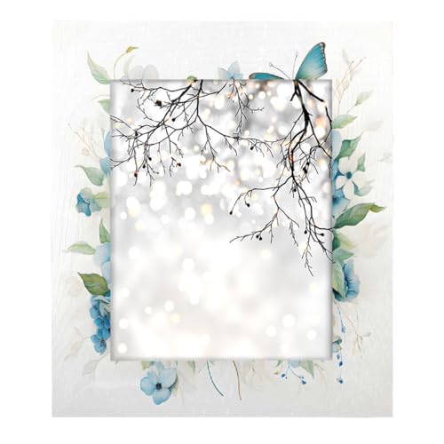 Mexpekil Rechteckiger Bilderrahmen aus Holz, 20,3 x 25,4 cm, Tiermotiv, Blaugrün, Schmetterling, Blumen, Holz-Bilderrahmen für Schreibtisch, Tischplatte, Wandcollage, Dekoration, Wandmontage Mexpekil Rechteckiger Bilderrahmen aus Holz, 20,3 x 25,4 cm, Tiermotiv, Blaugrün, Schmetterling, Blumen, Holz-Bilderrahmen für Schreibtisch, Tischplatte, Wandcollage, Dekoration, Wandmontage von Mexpekil