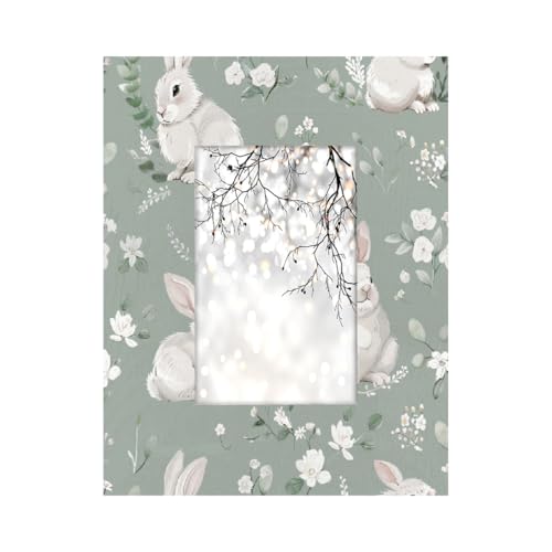Osterhasen-Bilderrahmen, Kaninchen, Blumenmuster, Holz, mit Passepartout oder 10,2 x 15,2 cm, ohne Passepartout, für Wandmontage, Tisch- oder Wandbehang, für Galerie, Zuhause Osterhasen-Bilderrahmen, Kaninchen, Blumenmuster, Holz, mit Passepartout oder 10,2 x 15,2 cm, ohne Passepartout, für Wandmontage, Tisch- oder Wandbehang, für Galerie, Zuhause von Mexpekil