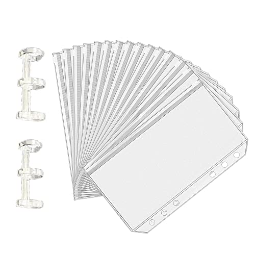 Rundstricknadeltaschen aus PVC, A6, wasserdicht, transparent, mit Reißverschluss, 2 Dreiringordner für Rundstricknadeln, Tasche, Kabelstricknadeln, Aufbewahrung, runder Stricknadelhalter, 15 Stück Rundstricknadeltaschen aus PVC, A6, wasserdicht, transparent, mit Reißverschluss, 2 Dreiringordner für Rundstricknadeln, Tasche, Kabelstricknadeln, Aufbewahrung, runder Stricknadelhalter, 15 Stück von MeyaGo
