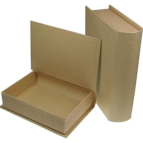 Meyco Hobby Pappschachtel Buch Bastel- und Malbuch-Set, 2er-Set, Natur, Stabiler Karton, Unisex, Beige von Meyco Hobby
