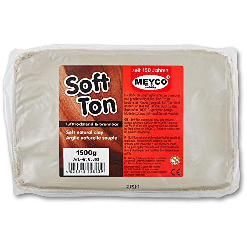 Soft-TON -weiss- 1 5kg. vakuum Poly - Pack. von Meyco Hobby