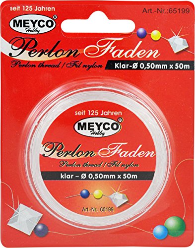 Perlonfaden klar transparent 0,2mm 50m Perlonfaden klar transparent 0,2mm 50m von Meyco Hobby