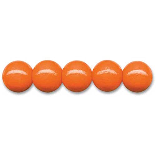 120 Holzperlen, ø 6mm -orange- schweiß- und speichelfest von Homry