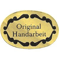 Etikett "Original Handarbeit" von Gold