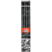 Graphit Bleistifte, 4er-Set von Schwarz