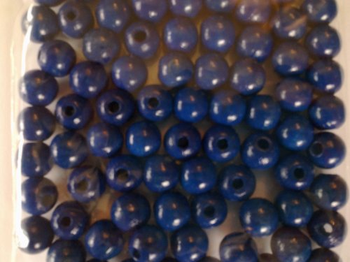 Holzperlen Blau 8mm - 85St. Schweiß&Speichelecht. Holz-Perlen von Meyco