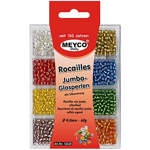 Meyco Rocailles-Sortiment 4 mm Silbereinzug glänzend von Meyco