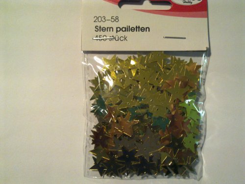 Pailletten - Sterne in Gold -12mm - ca. 450St. Pailletten - Sterne in Gold -12mm - ca. 450St. von Meyco