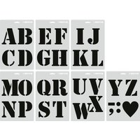 Schablonen-Set "XL Buchstaben" von Durchsichtig