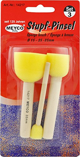 Stupf - Pinsel rund 3er Set, 15-25-35mm. Acryl-Öl-Farben-Keilrahmen-Malkarton Stupf - Pinsel rund 3er Set, 15-25-35mm. Acryl-Öl-Farben-Keilrahmen-Malkarton von Meyco