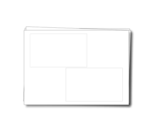 Adressfeldetiketten von MEYER-WAGENFELD | Selbstklebend | 2 Etiketten auf DIN A6-Trägerblatt | BLANKO| Farbe: Weiß | 100 Stück von Meyer-Wagenfeld