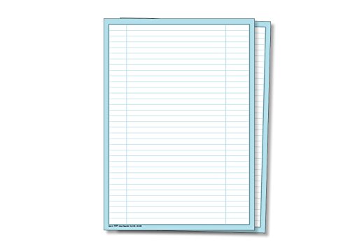Ergänzungsbogen für Karteitaschen, 3 unbeschriftete Spalten, DIN A4, Farbe: Blau, 200 Stück von Meyer-Wagenfeld