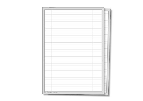 Ergänzungsbogen für Karteitaschen, 3 unbeschriftete Spalten, DIN A4, Farbe: Weiß, 1.000 Stück von Meyer-Wagenfeld