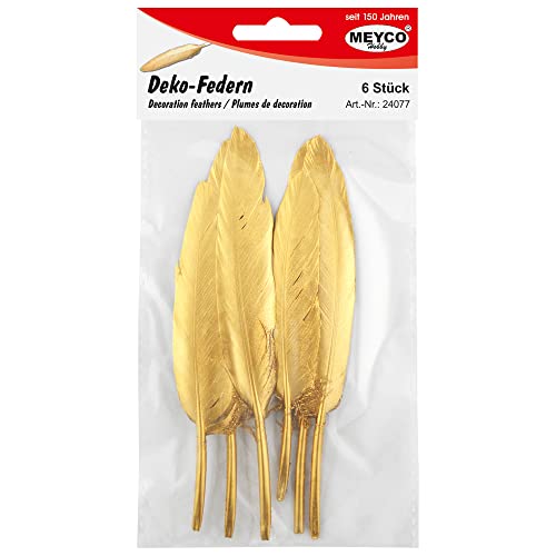 Deko-Federn, 10-15cm, 6 Stück Meyercordt GmbH Gold Deko-Federn, 10-15cm, 6 Stück Meyercordt GmbH Gold von Meyercordt GmbH
