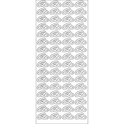Sticker " Eheringe " in silber - 1Blatt. von Meyercordt GmbH