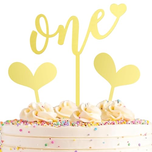 Mezrkuwr Cake Topper 1. geburtstag, Cake Topper One, Tortendeko 1. Geburtstag Mädchen Junge, Cake Topper Geburtstag für Babyparty One Kindergeburtstag, Party Deko von Mezrkuwr