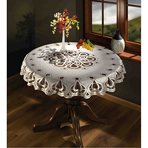 Runde Spitzentischdecke, in Creme, 125 cm von MforStyle