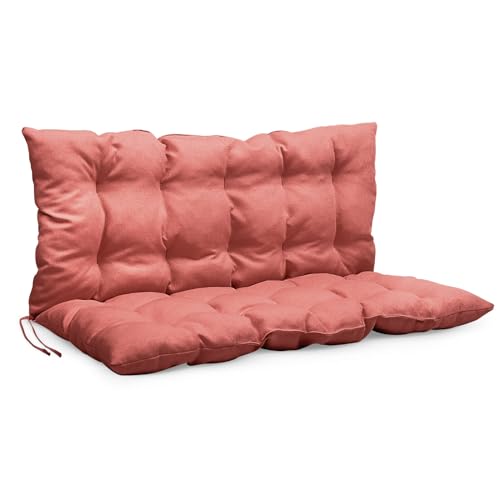 Mg Design Bankauflage 120 x 50 x 50 cm Kissen rosa - Sitzkissen & Rückenkissen aus Polsterstoff, mit weicher Füllung, mit Schnüren zum Binden - Gartenbankauflage, Bankkissen Mg Design Bankauflage 120 x 50 x 50 cm Kissen rosa - Sitzkissen & Rückenkissen aus Polsterstoff, mit weicher Füllung, mit Schnüren zum Binden - Gartenbankauflage, Bankkissen von Mg Design