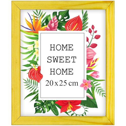 Mg Design Bilderrahmen 20x25 cm - Farbe Gelb, aus Holz, mit Acrylglas - zum vertikalen oder horizontalen Aufhängen, ohne Hintergrund, für Fotos, Poster, Puzzles Mg Design Bilderrahmen 20x25 cm - Farbe Gelb, aus Holz, mit Acrylglas - zum vertikalen oder horizontalen Aufhängen, ohne Hintergrund, für Fotos, Poster, Puzzles von Mg Design