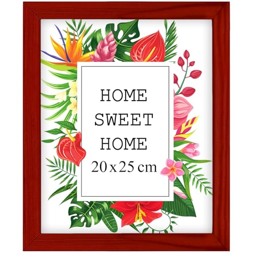Mg Design Bilderrahmen 20x25 cm - Farbe Rot, aus Holz, mit Acrylglas - zum vertikalen oder horizontalen Aufhängen, ohne Hintergrund, für Fotos, Poster, Puzzles Mg Design Bilderrahmen 20x25 cm - Farbe Rot, aus Holz, mit Acrylglas - zum vertikalen oder horizontalen Aufhängen, ohne Hintergrund, für Fotos, Poster, Puzzles von Mg Design