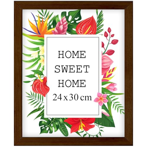 Mg Design Bilderrahmen 24x30 cm - Farbe Braun, aus Holz, mit Acrylglas - zum vertikalen oder horizontalen Aufhängen, ohne Hintergrund, für Fotos, Poster, Puzzles Mg Design Bilderrahmen 24x30 cm - Farbe Braun, aus Holz, mit Acrylglas - zum vertikalen oder horizontalen Aufhängen, ohne Hintergrund, für Fotos, Poster, Puzzles von Mg Design