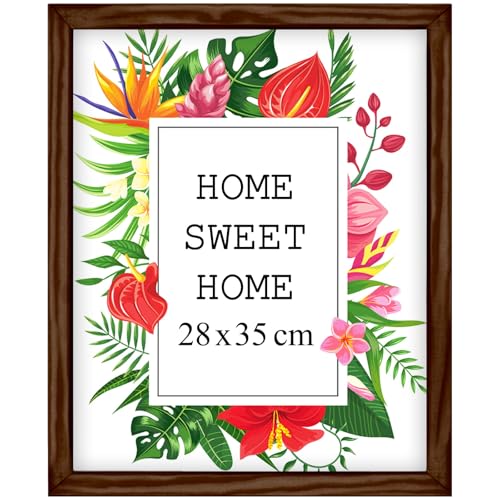 Mg Design Bilderrahmen 28x35 cm - Farbe Braun, aus Holz, mit Acrylglas - zum vertikalen oder horizontalen Aufhängen, ohne Hintergrund, für Fotos, Poster, Puzzles Mg Design Bilderrahmen 28x35 cm - Farbe Braun, aus Holz, mit Acrylglas - zum vertikalen oder horizontalen Aufhängen, ohne Hintergrund, für Fotos, Poster, Puzzles von Mg Design
