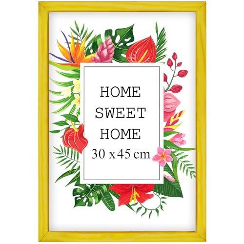 Mg Design Bilderrahmen 30x45 cm - Farbe Gelb, aus Holz, mit Acrylglas - zum vertikalen oder horizontalen Aufhängen, ohne Hintergrund, für Fotos, Poster, Puzzles Mg Design Bilderrahmen 30x45 cm - Farbe Gelb, aus Holz, mit Acrylglas - zum vertikalen oder horizontalen Aufhängen, ohne Hintergrund, für Fotos, Poster, Puzzles von MG Design