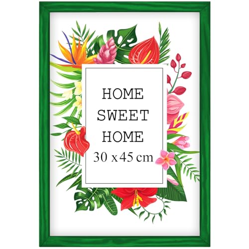 Mg Design Bilderrahmen 30x45 cm - Farbe Grün, aus Holz, mit Acrylglas - zum vertikalen oder horizontalen Aufhängen, ohne Hintergrund, für Fotos, Poster, Puzzles Mg Design Bilderrahmen 30x45 cm - Farbe Grün, aus Holz, mit Acrylglas - zum vertikalen oder horizontalen Aufhängen, ohne Hintergrund, für Fotos, Poster, Puzzles von Mg Design
