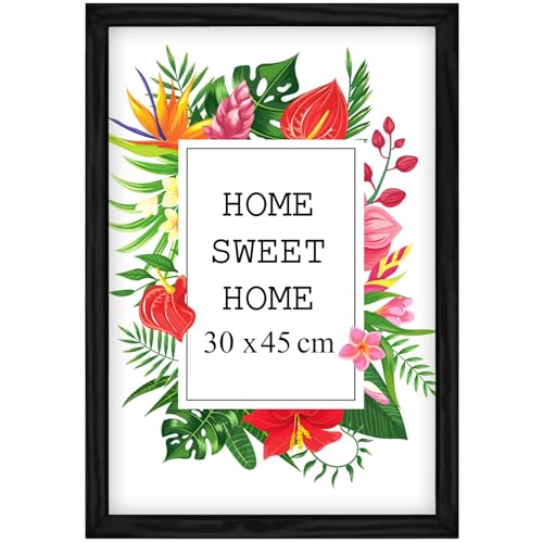 Mg Design Bilderrahmen 30x45 cm - Farbe Schwarz aus Holz, mit Acrylglas - zum vertikalen oder horizontalen Aufhängen/Aufstellen, für Fotos, Poster, Puzzles Mg Design Bilderrahmen 30x45 cm - Farbe Schwarz aus Holz, mit Acrylglas - zum vertikalen oder horizontalen Aufhängen/Aufstellen, für Fotos, Poster, Puzzles von Mg Design