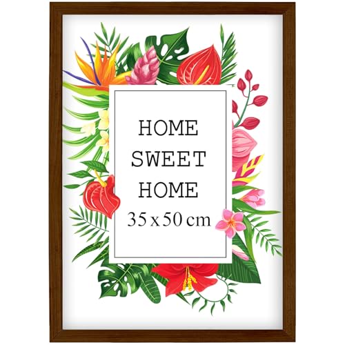 Mg Design Bilderrahmen 35x50 cm - Farbe Braun, aus Holz, mit Acrylglas - zum vertikalen oder horizontalen Aufhängen, ohne Hintergrund, für Fotos, Poster, Puzzles Mg Design Bilderrahmen 35x50 cm - Farbe Braun, aus Holz, mit Acrylglas - zum vertikalen oder horizontalen Aufhängen, ohne Hintergrund, für Fotos, Poster, Puzzles von Mg Design