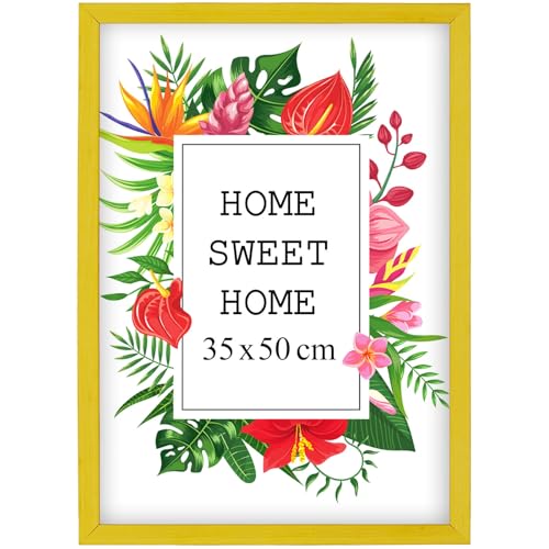 Mg Design Bilderrahmen 35x50 cm - Farbe Gelb, aus Holz, mit Acrylglas - zum vertikalen oder horizontalen Aufhängen, ohne Hintergrund, für Fotos, Poster, Puzzles Mg Design Bilderrahmen 35x50 cm - Farbe Gelb, aus Holz, mit Acrylglas - zum vertikalen oder horizontalen Aufhängen, ohne Hintergrund, für Fotos, Poster, Puzzles von Mg Design