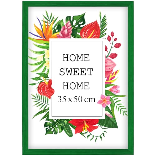 Mg Design Bilderrahmen 35x50 cm - Farbe Grün, aus Holz, mit Acrylglas - zum vertikalen oder horizontalen Aufhängen, ohne Hintergrund, für Fotos, Poster, Puzzles Mg Design Bilderrahmen 35x50 cm - Farbe Grün, aus Holz, mit Acrylglas - zum vertikalen oder horizontalen Aufhängen, ohne Hintergrund, für Fotos, Poster, Puzzles von Mg Design