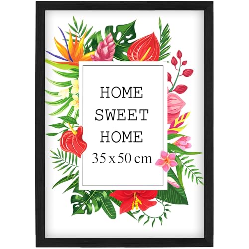 Mg Design Bilderrahmen 35x50 cm - Farbe Schwarz aus Holz, mit Acrylglas - zum vertikalen oder horizontalen Aufhängen/Aufstellen, für Fotos, Poster, Puzzles Mg Design Bilderrahmen 35x50 cm - Farbe Schwarz aus Holz, mit Acrylglas - zum vertikalen oder horizontalen Aufhängen/Aufstellen, für Fotos, Poster, Puzzles von Mg Design
