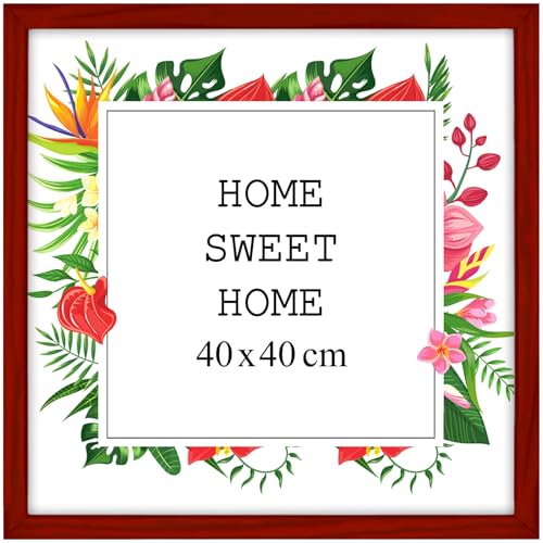 Mg Design Bilderrahmen 40x40 cm - Farbe Rot, aus Holz, mit Acrylglas - zum vertikalen oder horizontalen Aufhängen, ohne Hintergrund, für Fotos, Poster, Puzzles Mg Design Bilderrahmen 40x40 cm - Farbe Rot, aus Holz, mit Acrylglas - zum vertikalen oder horizontalen Aufhängen, ohne Hintergrund, für Fotos, Poster, Puzzles von Mg Design