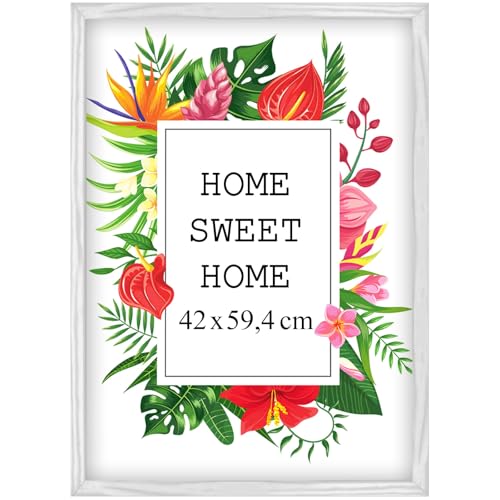 Mg Design Bilderrahmen 42x59,4 cm - Farbe Weiß, aus Holz, mit Acrylglas - zum vertikalen oder horizontalen Aufhängen, ohne Hintergrund, für Fotos, Poster, Puzzles Mg Design Bilderrahmen 42x59,4 cm - Farbe Weiß, aus Holz, mit Acrylglas - zum vertikalen oder horizontalen Aufhängen, ohne Hintergrund, für Fotos, Poster, Puzzles von Mg Design