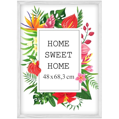 Mg Design Bilderrahmen 48x68,3 cm - Farbe Weiß, aus Holz, mit Acrylglas - zum vertikalen oder horizontalen Aufhängen, ohne Hintergrund, für Fotos, Poster, Puzzles Mg Design Bilderrahmen 48x68,3 cm - Farbe Weiß, aus Holz, mit Acrylglas - zum vertikalen oder horizontalen Aufhängen, ohne Hintergrund, für Fotos, Poster, Puzzles von Mg Design