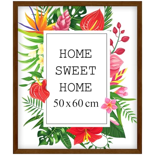 Mg Design Bilderrahmen 50x60 cm - Farbe Braun, aus Holz, mit Acrylglas - zum vertikalen oder horizontalen Aufhängen, ohne Hintergrund, für Fotos, Poster, Puzzles Mg Design Bilderrahmen 50x60 cm - Farbe Braun, aus Holz, mit Acrylglas - zum vertikalen oder horizontalen Aufhängen, ohne Hintergrund, für Fotos, Poster, Puzzles von Mg Design