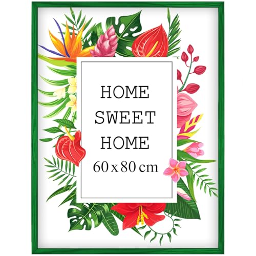 Mg Design Bilderrahmen 60x80 cm - Farbe Grün, aus Holz, mit Acrylglas - zum vertikalen oder horizontalen Aufhängen, ohne Hintergrund, für Fotos, Poster, Puzzles Mg Design Bilderrahmen 60x80 cm - Farbe Grün, aus Holz, mit Acrylglas - zum vertikalen oder horizontalen Aufhängen, ohne Hintergrund, für Fotos, Poster, Puzzles von Mg Design