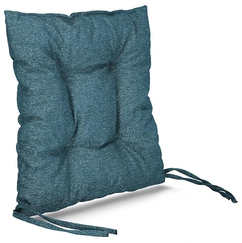 Mg Design Stuhlkissen 50 x 100 cm Sitzkissen blau - Gartenstühle Sitzauflagen aus Polsterstoff, mit weicher Füllung, mit Schnüren zum Binden - Niedriglehner Auflagen Mg Design Stuhlkissen 50 x 100 cm Sitzkissen blau - Gartenstühle Sitzauflagen aus Polsterstoff, mit weicher Füllung, mit Schnüren zum Binden - Niedriglehner Auflagen von Mg Design