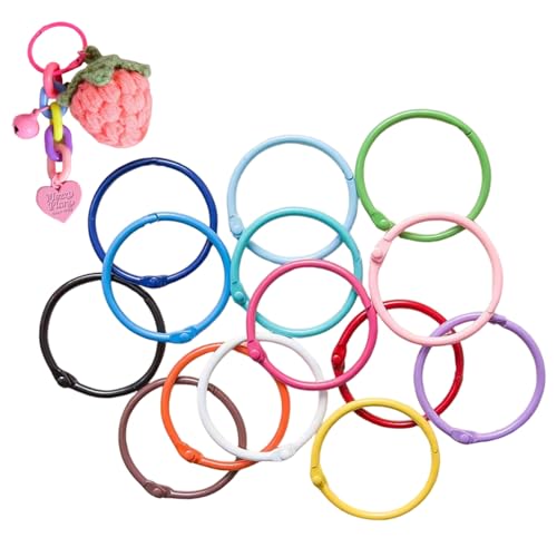 100pcs Bindemittel Ringe, 1, 18 Zoll kleine farbenfrohe Metall -Blatt -Blatt -Bindemittel -Ringe für Karteikarten, Zuhause, Schule, Bürobindung von Mgonwl