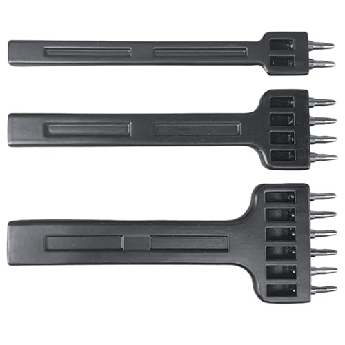 3pcs/Set Ledernähte Punch, 4 Zoll 2/4/6 Stecker Leder -Loch -Loch -Werkzeug, 6 -mm -Abstand Stahlstock -Stanzwerkzeug für DIY Craftleder 3pcs/Set Ledernähte Punch, 4 Zoll 2/4/6 Stecker Leder -Loch -Loch -Werkzeug, 6 -mm -Abstand Stahlstock -Stanzwerkzeug für DIY Craftleder von Mgonwl