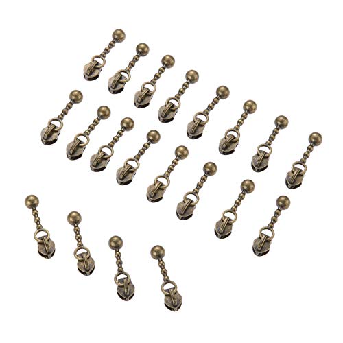 Mgoodoo 20 Stück Zipper Sliders Metall Reiß Ersetzen Zieht Drop Form Antike Bronze DIY Handwerk Nähen Zubehör von Mgoodoo