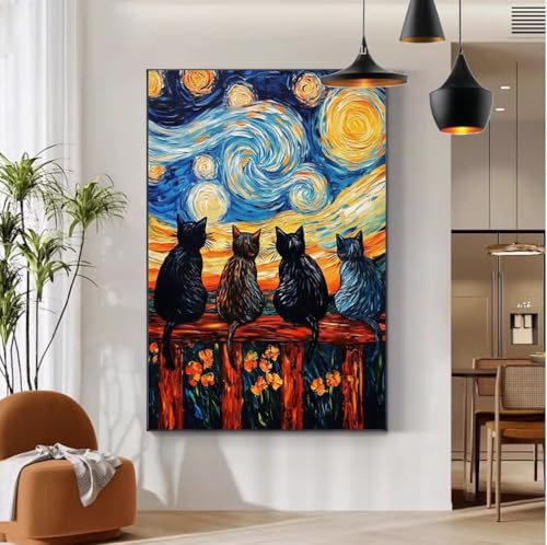 Abstrakt Malen Nach Zahlen Katze Malen Nach Zahlen Erwachsene mit Rahmen 60x80 Paint by Numbers DIY Knitterfreie Leinwand Ölgemälde Bastelset mit 3 Pinseln für Zimmer Deko, Geschenke für Frauen b-109 Abstrakt Malen Nach Zahlen Katze Malen Nach Zahlen Erwachsene mit Rahmen 60x80 Paint by Numbers DIY Knitterfreie Leinwand Ölgemälde Bastelset mit 3 Pinseln für Zimmer Deko, Geschenke für Frauen b-109 von Mhpbdljy