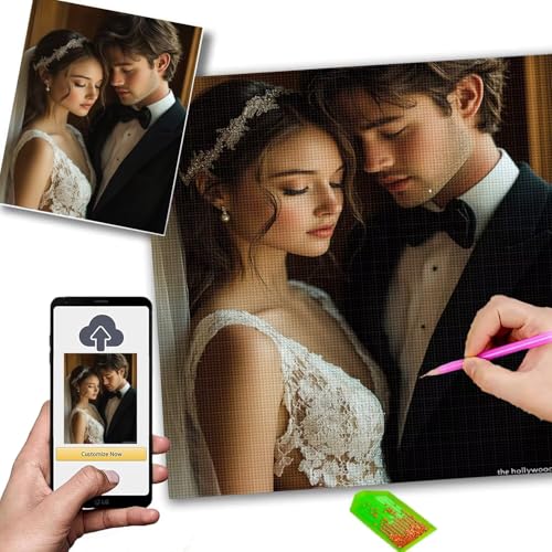 Diamond Painting Erwachsene 5D Diamond Painting Eigenes Foto, Full Drill Diamant Paintings Bilder, Malen Nach Zahlen Eigenes Bild, Unique DIY Gift & Home Deco Bausätze für Diamantmalerei 80x80cm m-106 von Mhpbdljy