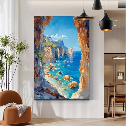 Landschaft Malen Nach Zahlen Am Meer Malen Nach Zahlen Erwachsene mit Rahmen 50x70 Paint by Numbers Knitterfreie Leinwand Ölgemälde Bastelset mit 3 Pinseln für Zimmer Deko, Geschenke für Frauen b-115 Landschaft Malen Nach Zahlen Am Meer Malen Nach Zahlen Erwachsene mit Rahmen 50x70 Paint by Numbers Knitterfreie Leinwand Ölgemälde Bastelset mit 3 Pinseln für Zimmer Deko, Geschenke für Frauen b-115 von Mhpbdljy