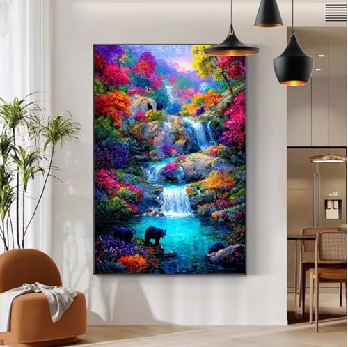 Landschaft Malen Nach Zahlen Natur Malen Nach Zahlen Erwachsene mit Rahmen 90x120 Paint by Numbers Knitterfreie Leinwand Ölgemälde Bastelset mit 3 Pinseln für Zimmer Deko, Geschenke für Frauen b-106 Landschaft Malen Nach Zahlen Natur Malen Nach Zahlen Erwachsene mit Rahmen 90x120 Paint by Numbers Knitterfreie Leinwand Ölgemälde Bastelset mit 3 Pinseln für Zimmer Deko, Geschenke für Frauen b-106 von Mhpbdljy